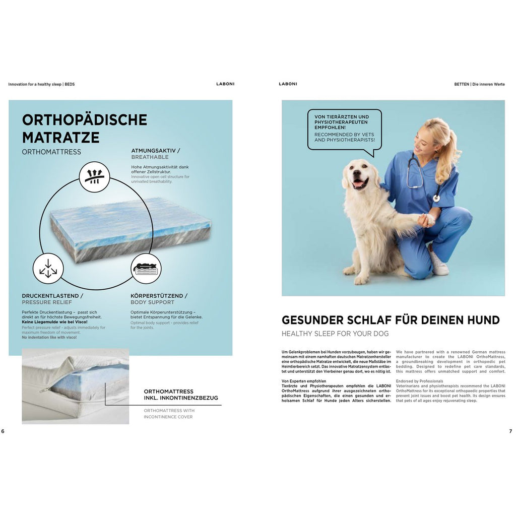 ORTHO Hundebett - GLAM GRAPHITE - Tiny Paws Boutique