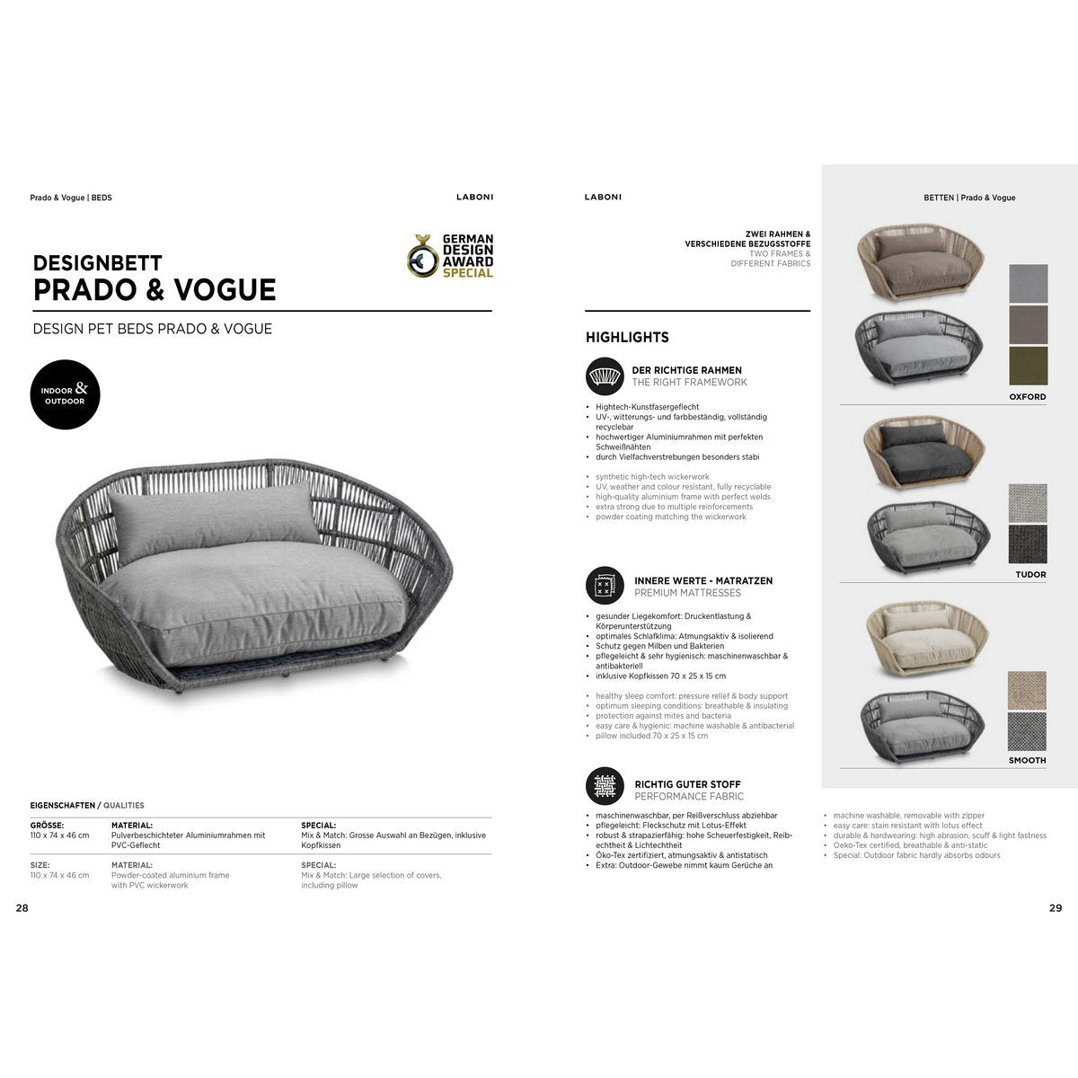 PRADO - Design - Hundebett SMOOTH - Tiny Paws Boutique