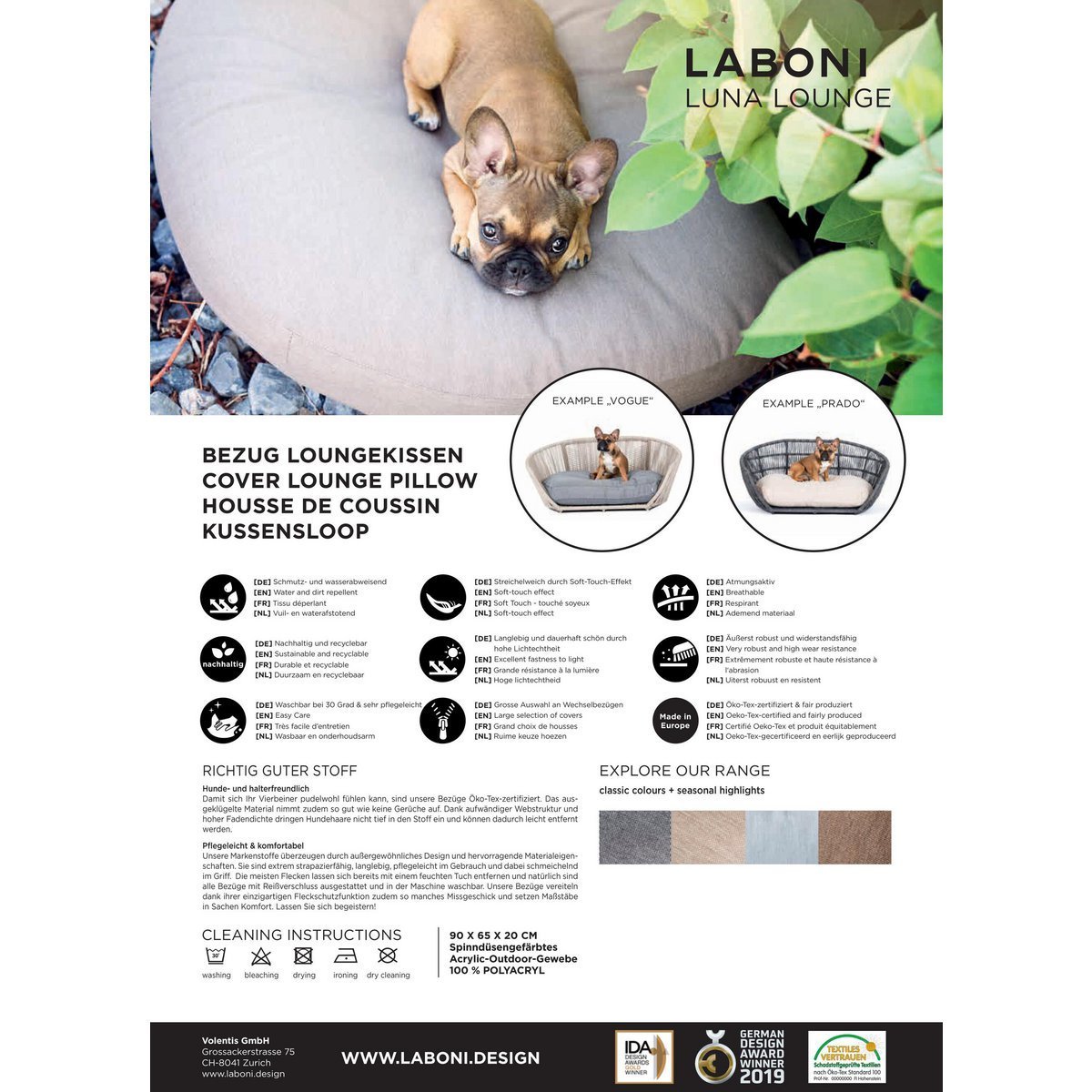 PRADO - Design - Hundebett SMOOTH - Tiny Paws Boutique